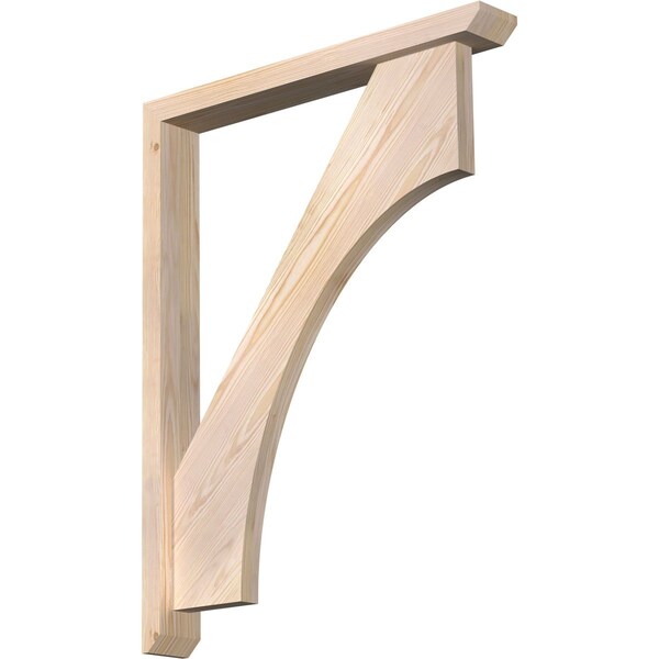 Ekena Millwork Westlake Slat Smooth Bracket w/ Offset Brace, Douglas Fir, 3 1/2"W x 26"D x 34"H BKT0402X26X34WTL06SDF - main